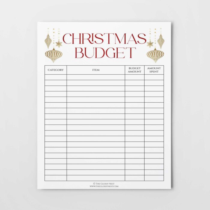 Free Printable Save Money With This Christmas Budget Printable