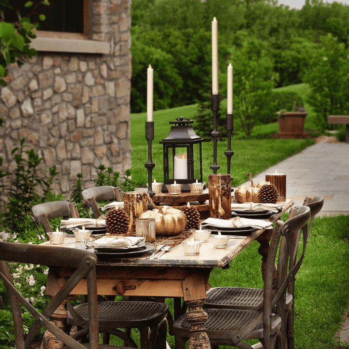 Fall candle decorating ideas for a tablescape