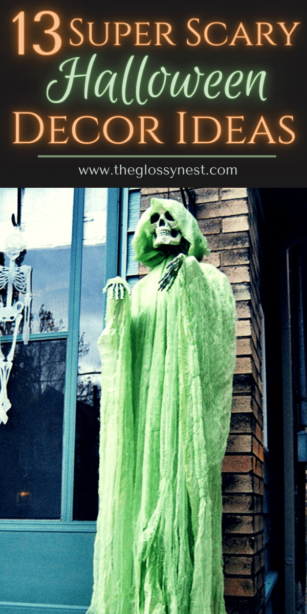 Scary ways to decorate your house for Halloween with outdoor ghost figurines
