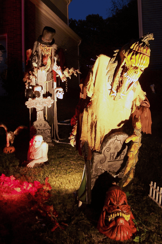 Scary ways to decorate your house for Halloween with monster figurines