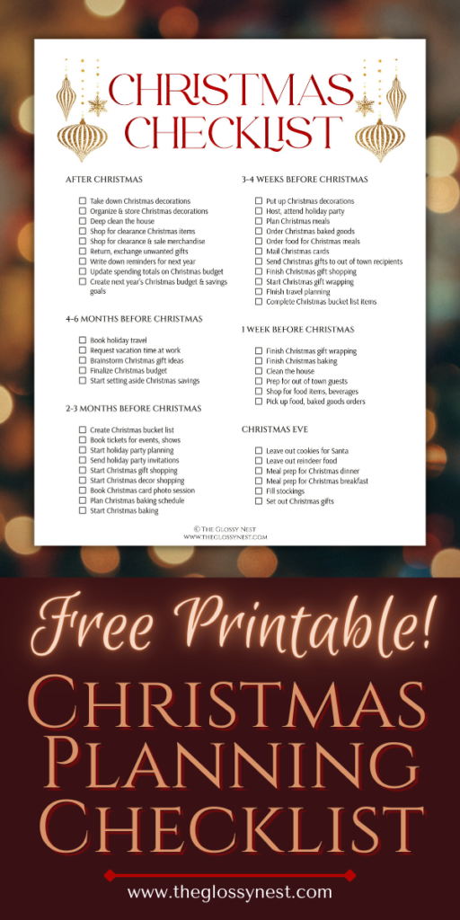 {Free Printable!} A Christmas Planning Checklist For This Year