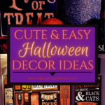 Cute ways to decorate for Halloween with flameless candles, box sign, wall art gallery