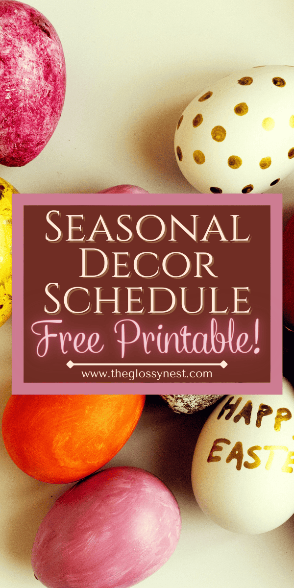 Free Printable!} Seasonal Decorating Schedule For This Year