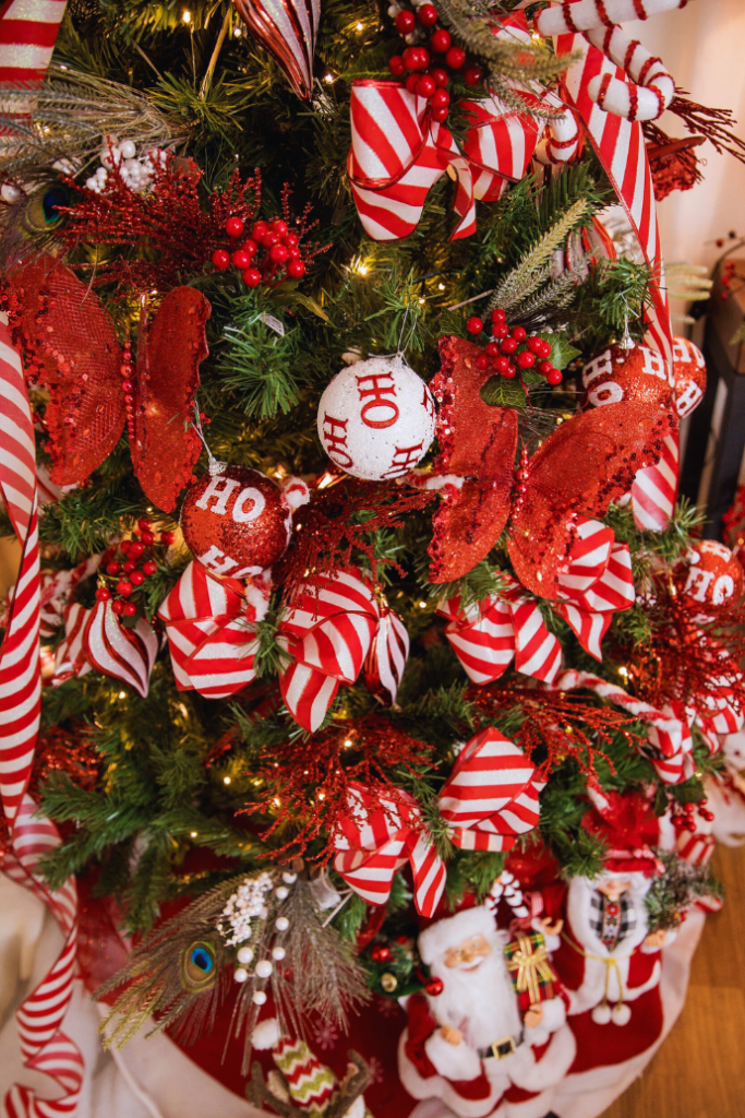 candy cane eclectic christmas tree ideas