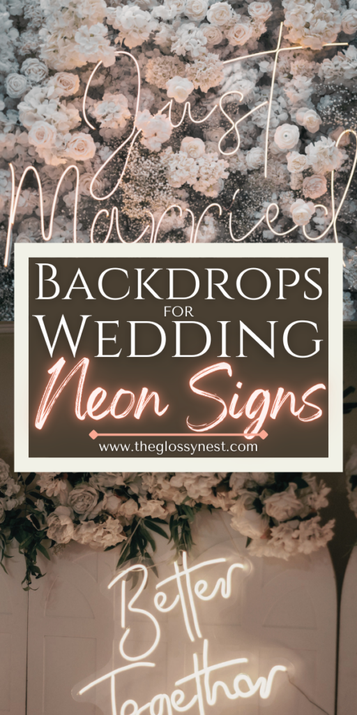 backdrops for wedding neon signs