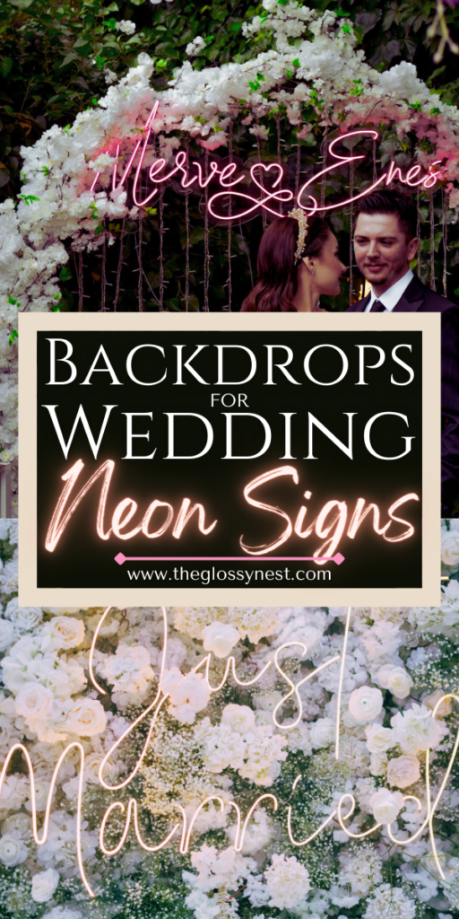 backdrops for wedding neon signs