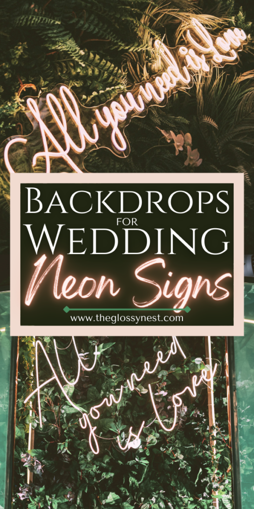 backdrops for wedding neon signs