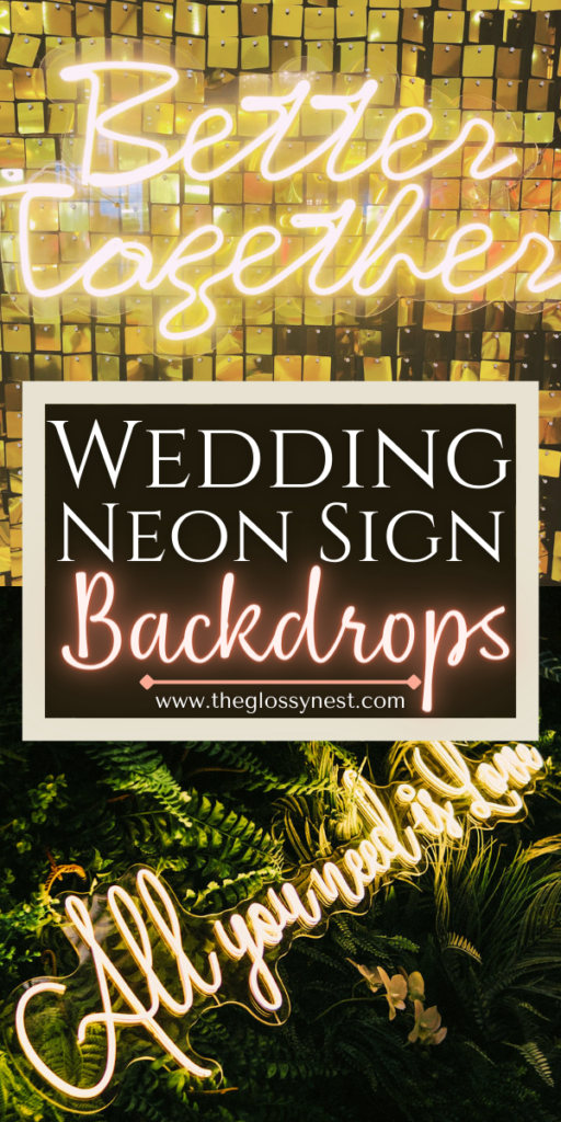 wedding neon sign backdrops