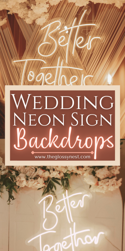 wedding neon sign backdrops