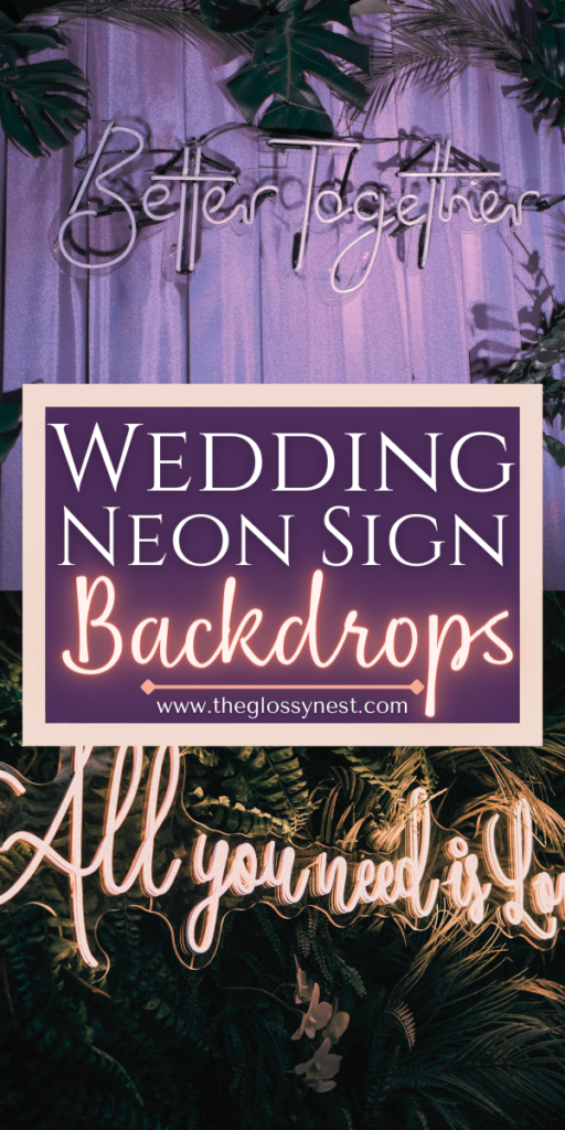 wedding neon sign backdrops