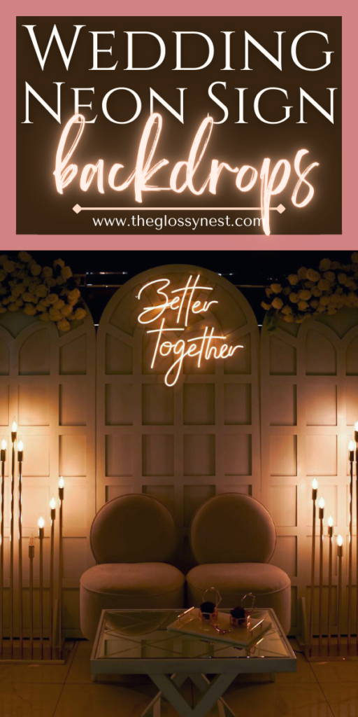 wedding neon sign backdrops