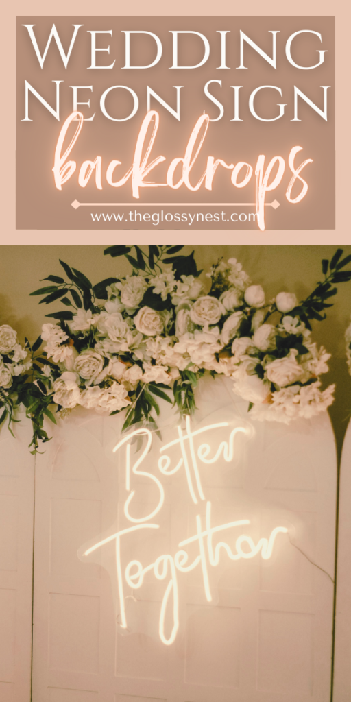 wedding neon sign backdrops