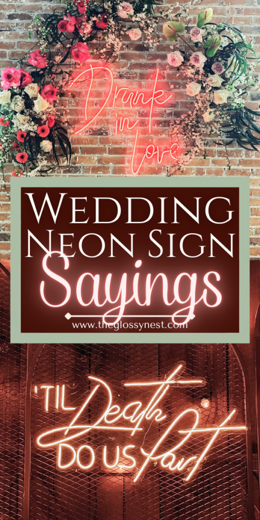 wedding neon sign sayings