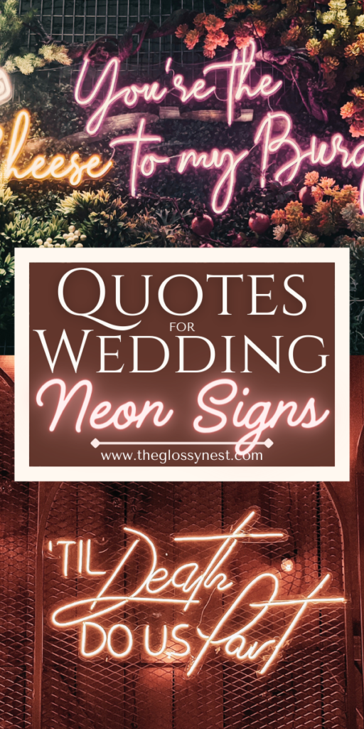 quotes for wedding neon signs