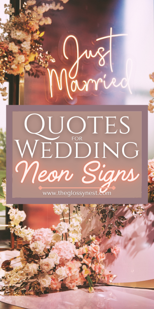 quotes for wedding neon signs