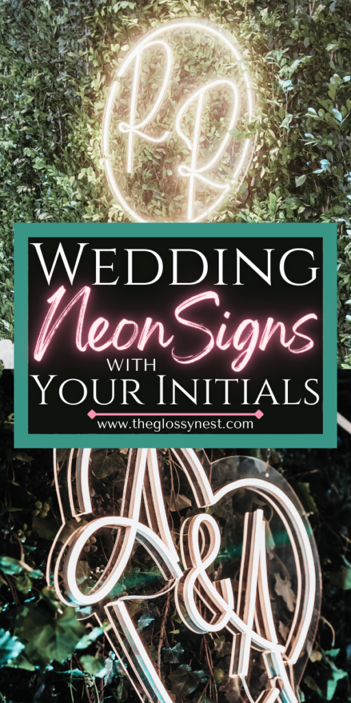 wedding neon signs with your initials