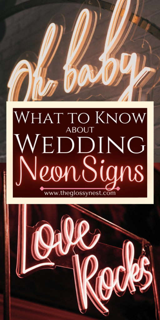 what to know about wedding neon signs