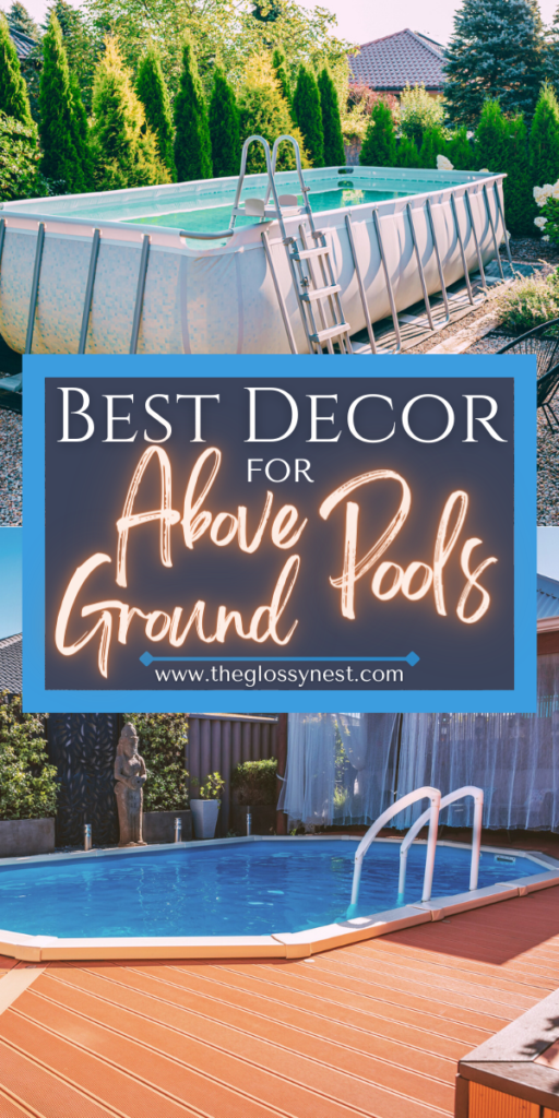 above ground pool deck decorating ideas