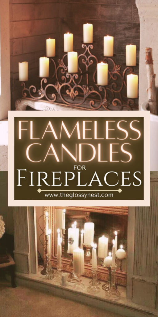 flameless candle ideas for fireplaces