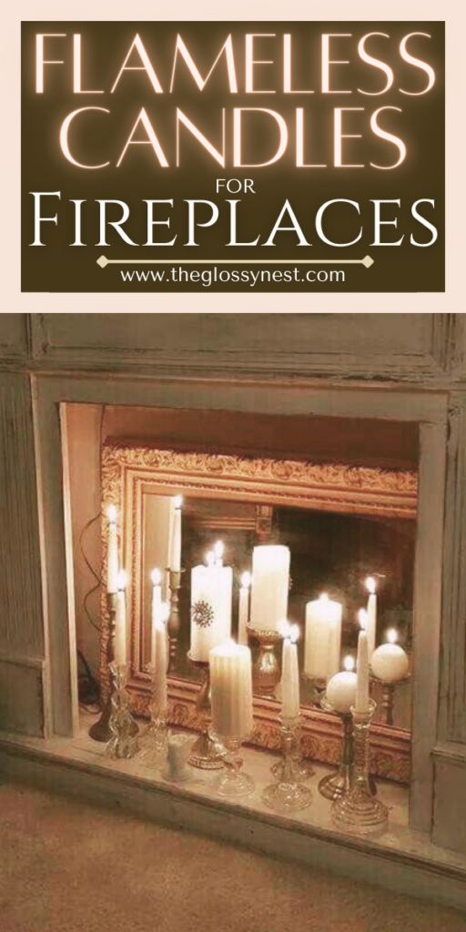 flameless candle ideas for fireplaces