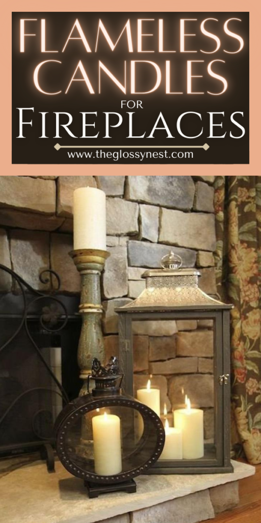 flameless candle ideas for fireplaces