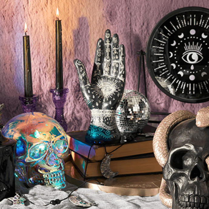 Halloween decor trends for 2024 with eclipse witch decor for Joann