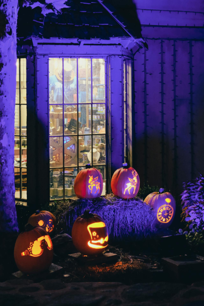 halloween lighting with jack-o-lanterns