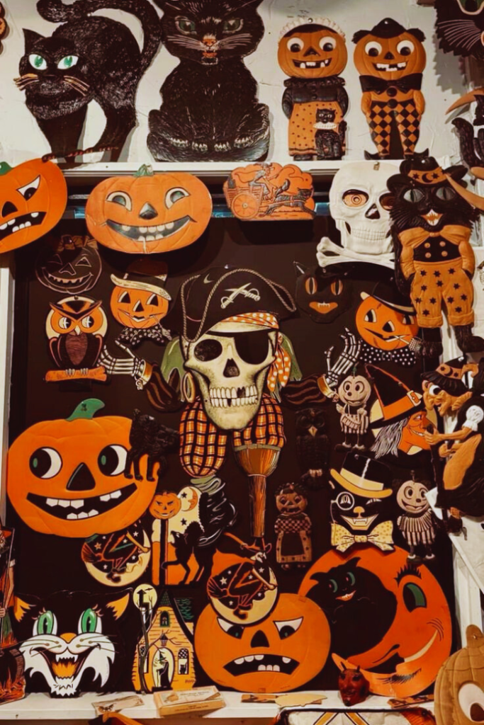 vintage halloween paper cutouts